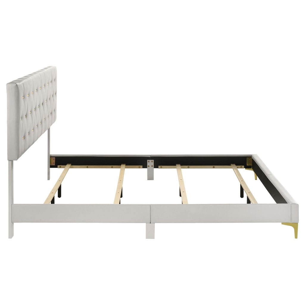 Kendall Upholstered Eastern King Panel Bed White
