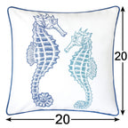 Seahorses Pillow Cover With Matching Back