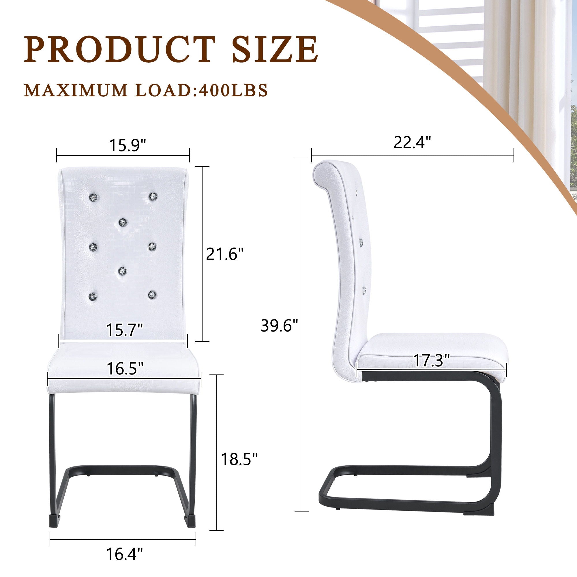 Alligator Skin Upholstered Dining Chairs