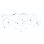 Camden - Power Sectional Sofa With Storage Ottoman And Built In Charging Ports - Gray