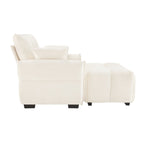 Ergonomic Single Seater Sofa With Ottoman, High Resilience Support Cushions