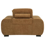 Octavia Upholstered Track Arm Accent Chair Amber