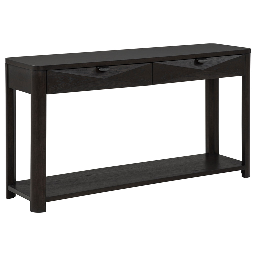 Marcelo Sofa Console Table with 2 Drawers and Shelf Coffee