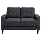Bowen II Fabric Upholstered Track Arm Loveseat Steel Grey