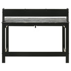 Besler 47-inch SmartTop Writing Desk with Shelf Grey Stone and Black