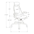 Office Chair, Adjustable Height, Swivel, Ergonomic, Armrests, Contemporary & Modern