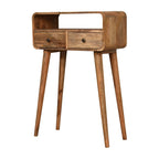 Curved Chestnut Console Table