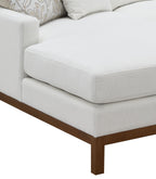 Valiant - Chenille Sectional Sofa With 4 Pillows - Ivory