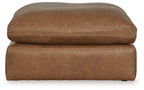 Emilia - 3 Pc. - 2-Piece Sectional Loveseat, Ottoman - Caramel