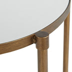 Bedford - Oval Mirror Accent Table - Antique Bronze
