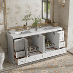 Shaker Free Standing Bathroom Vanity Cabinet & Sink, Soft Close Drawers, Soft Close Doors