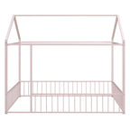 Metal Bed House Bed Frame With Fence
