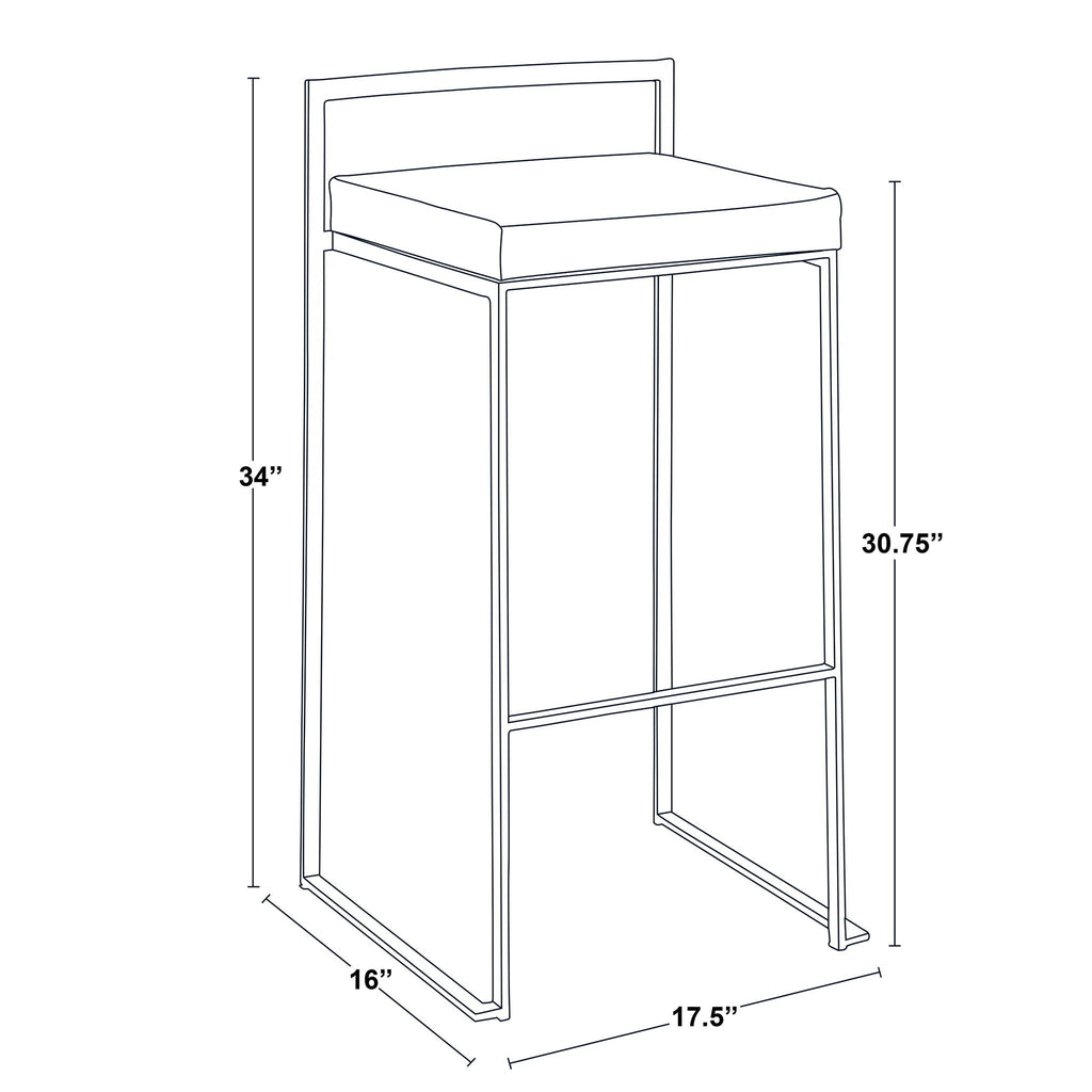 Fuji - Contemporary / Glam & Quality Construction Barstool