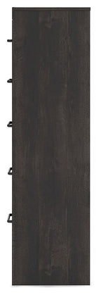 Hollivern - Five Drawer Chest - Dark Gray