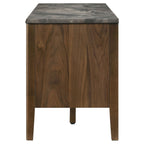 Bradley 63-inch 2-Door SmartTop TV Stand Smokey Grey and Brown