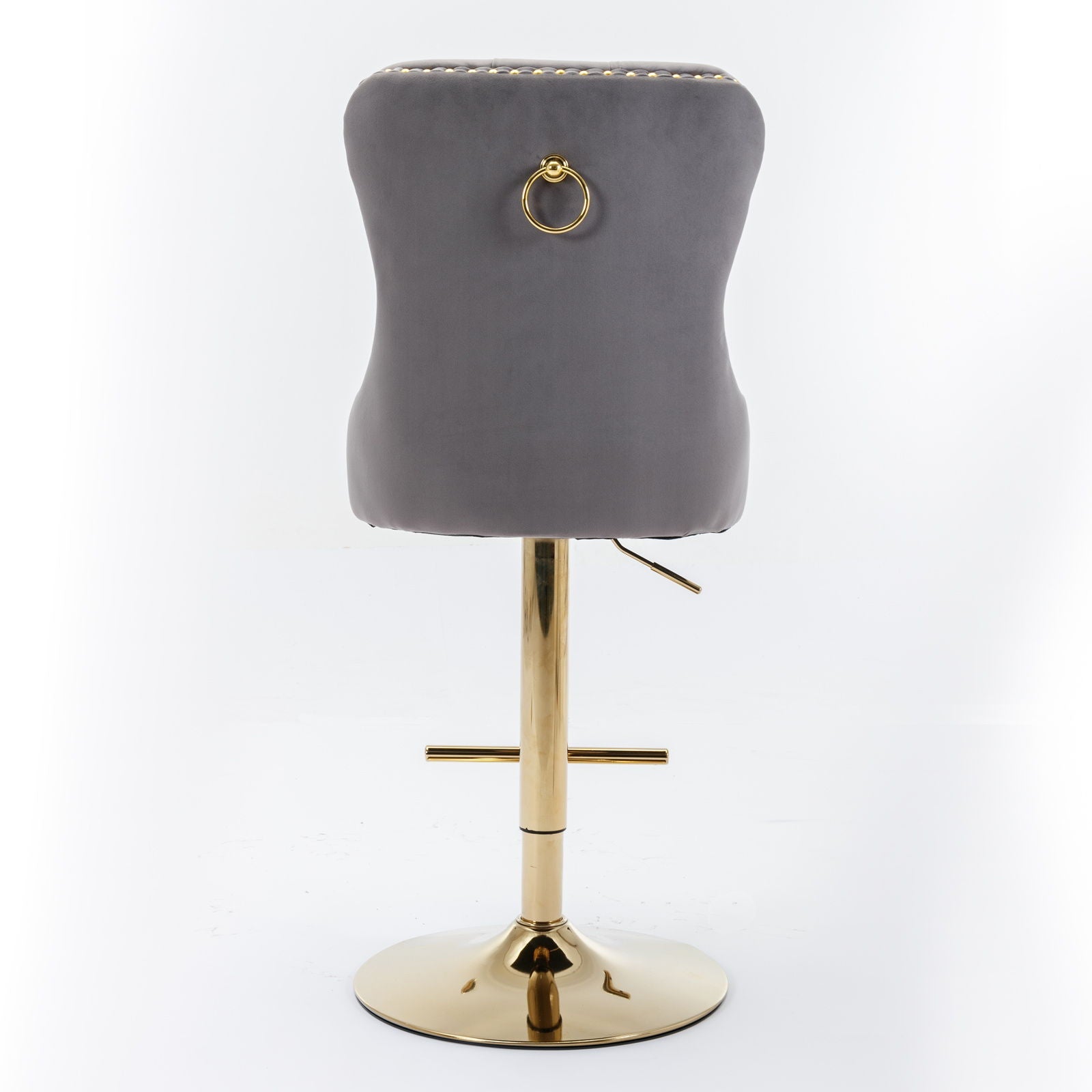 Thick Swivel Barstools Adjusatble Seat Height From 25-33", Modern Upholstered Bar Stools With Backs Comfortable Tufted For Home Pub And Kitchen Island (Set of 2)