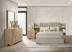 Arielle 4-piece Queen Bedroom Set Light Oak