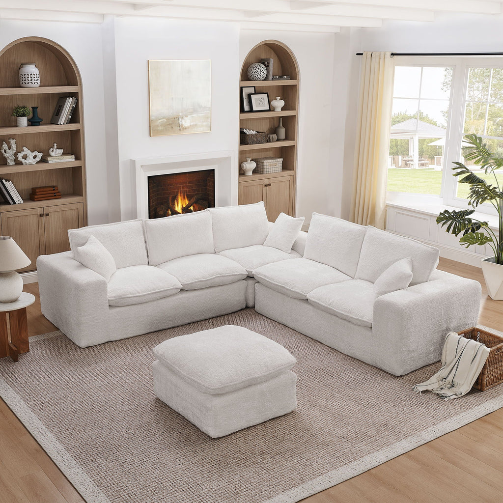 Sectional Sofa With Moveable Ottoman