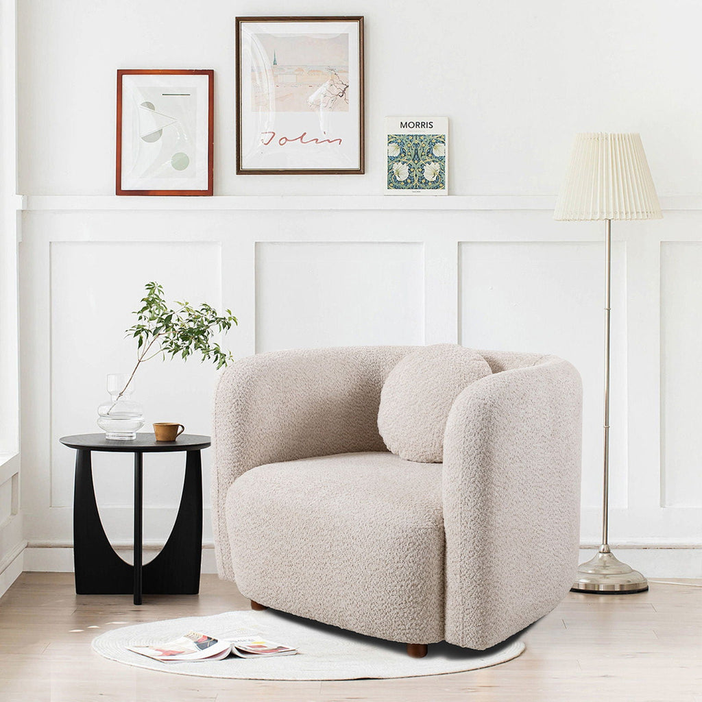 Japandi Style Accent Square Chair