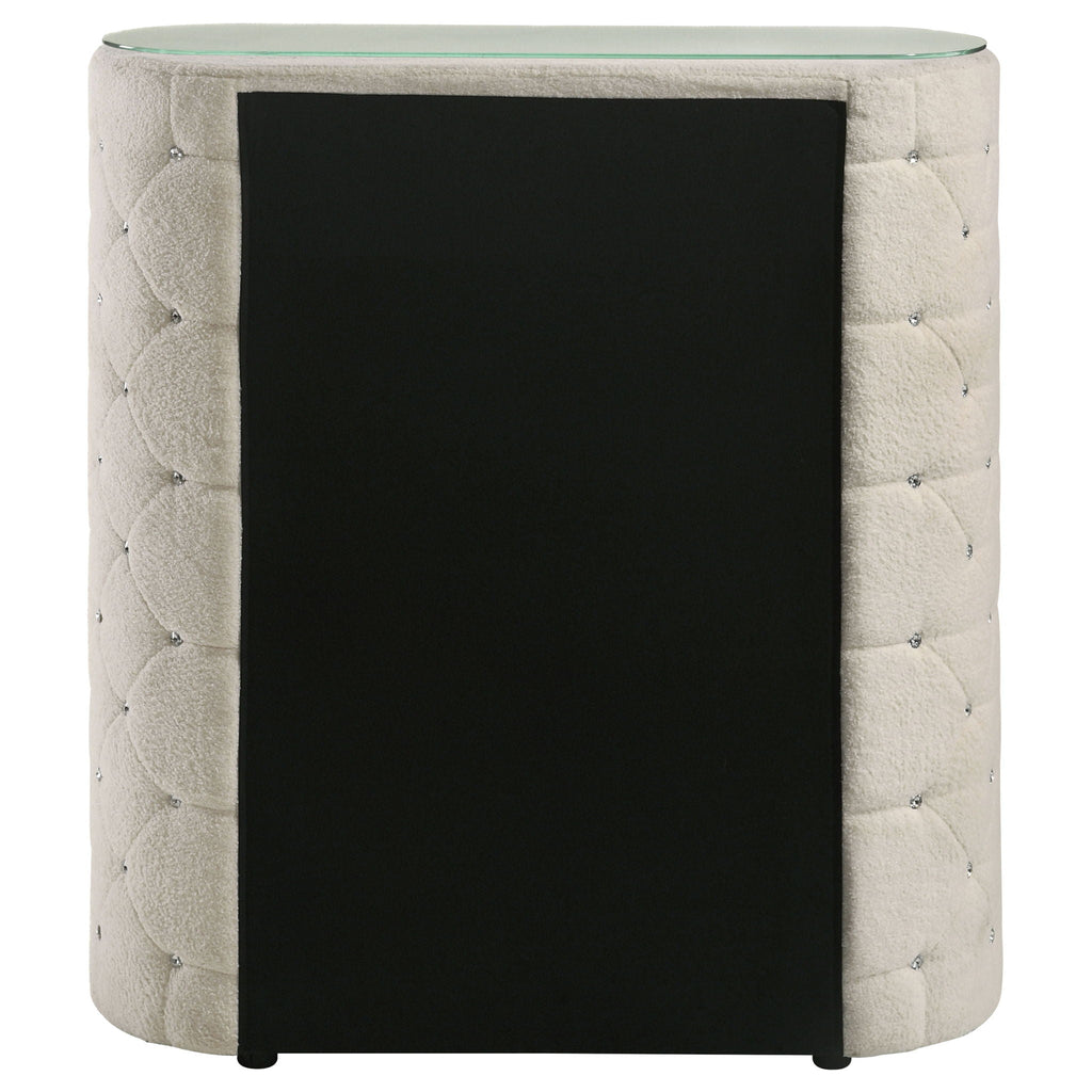 Sonya 5-drawer Upholstered Bedroom Chest of Drawers Ivory