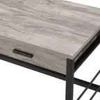 Disho - Weathered Writing Desk With USB - Oak