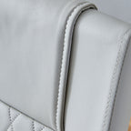 Modern Dining Chairs With Padded Seat, Metal Legs