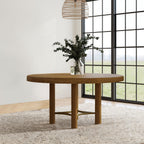 Arini 60-inch Round Wood Dining Room Table Sand Wash