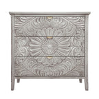 3 Drawer Cabinet, American Furniture, Suitable For Bedroom, Living Room - Light Gray
