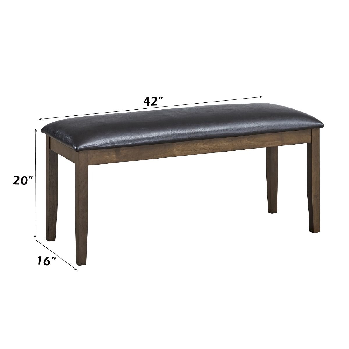 Damica - Bench - Brown / Walnut
