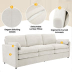 Cozy Upholstered 3 Seater Sofa Cushion For Living Room