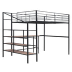 Loft Bed With Desk And Lateral Storage Ladder