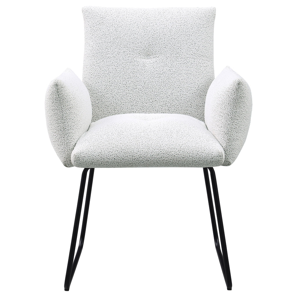 Ackland Upholstered Dining Arm Chair Light Grey (Set of 2)