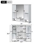 Wall Mounted Bathroom Storage Cabinet With Mirror, Medicine Cabinet With Towel Bar