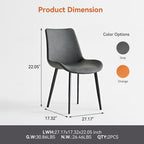 Dining Table Set, Chairs (Set of 2) - Gray