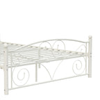 Unique Flower Sturdy System Metal Bed Frame With Headboard And Footboard