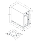Accent End Table, Storage Drawer, Versatile Design - Espresso
