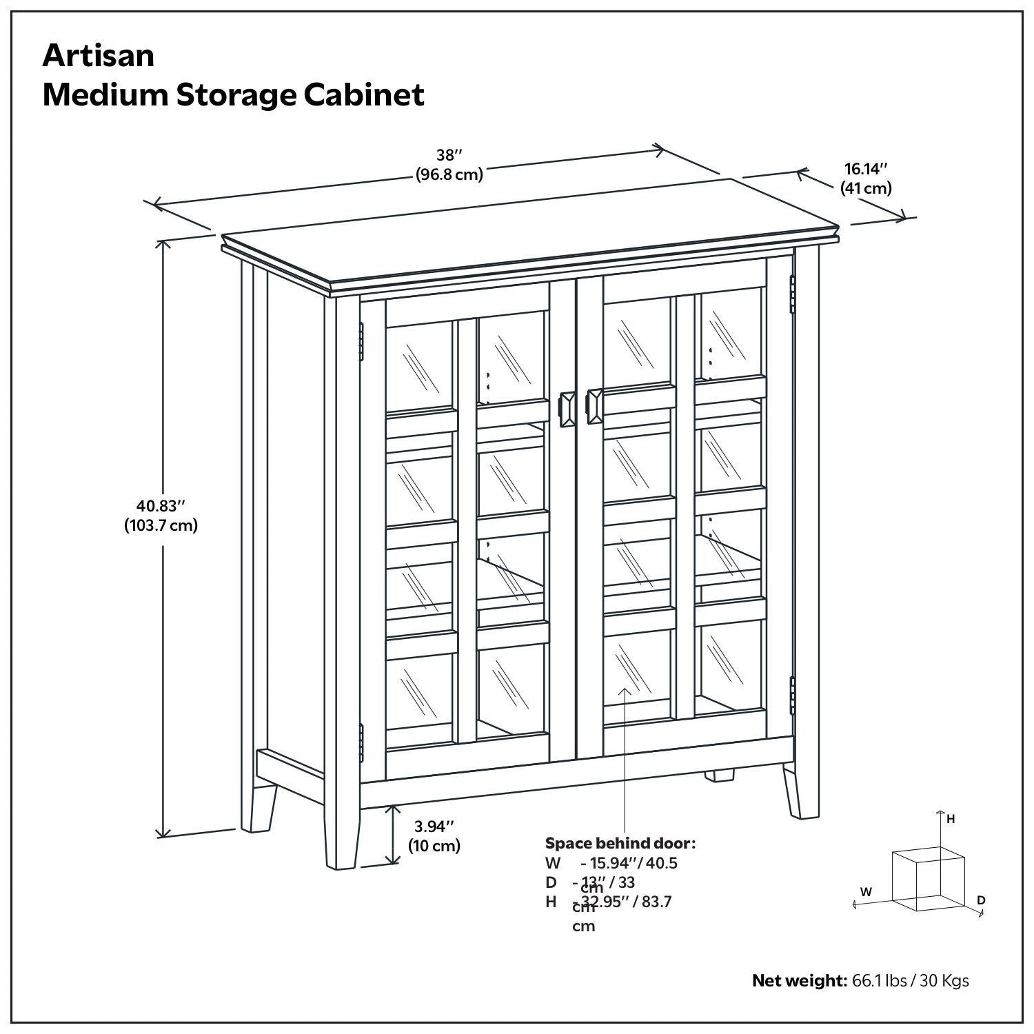 Artisan - Handcrafted Medium Storage Cabinet