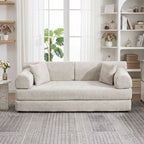 Modern 2 Tone Fabric Convertible Sleeper Sofa Bed