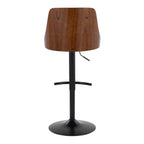 Gianna - Mid Century Modern Adjustable Barstool, Swivel With Rounded T Footrest (Set of 2)