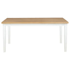 Andrews 7-piece Rectangular Dining Set Light Ash and White