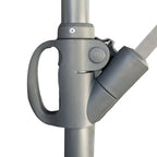 10 Ft Offset Cantilever Patio Umbrella With Crank And Tilt Adjustment For Pool, Deck, And Garden - Gray