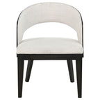 Leandro Upholstered Dining Arm Chair Cream (Set of 2)