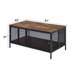 Winam - Coffee Table - Antique Oak & Black