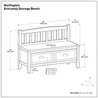 Burlington - Entryway Storage Bench With Drawers