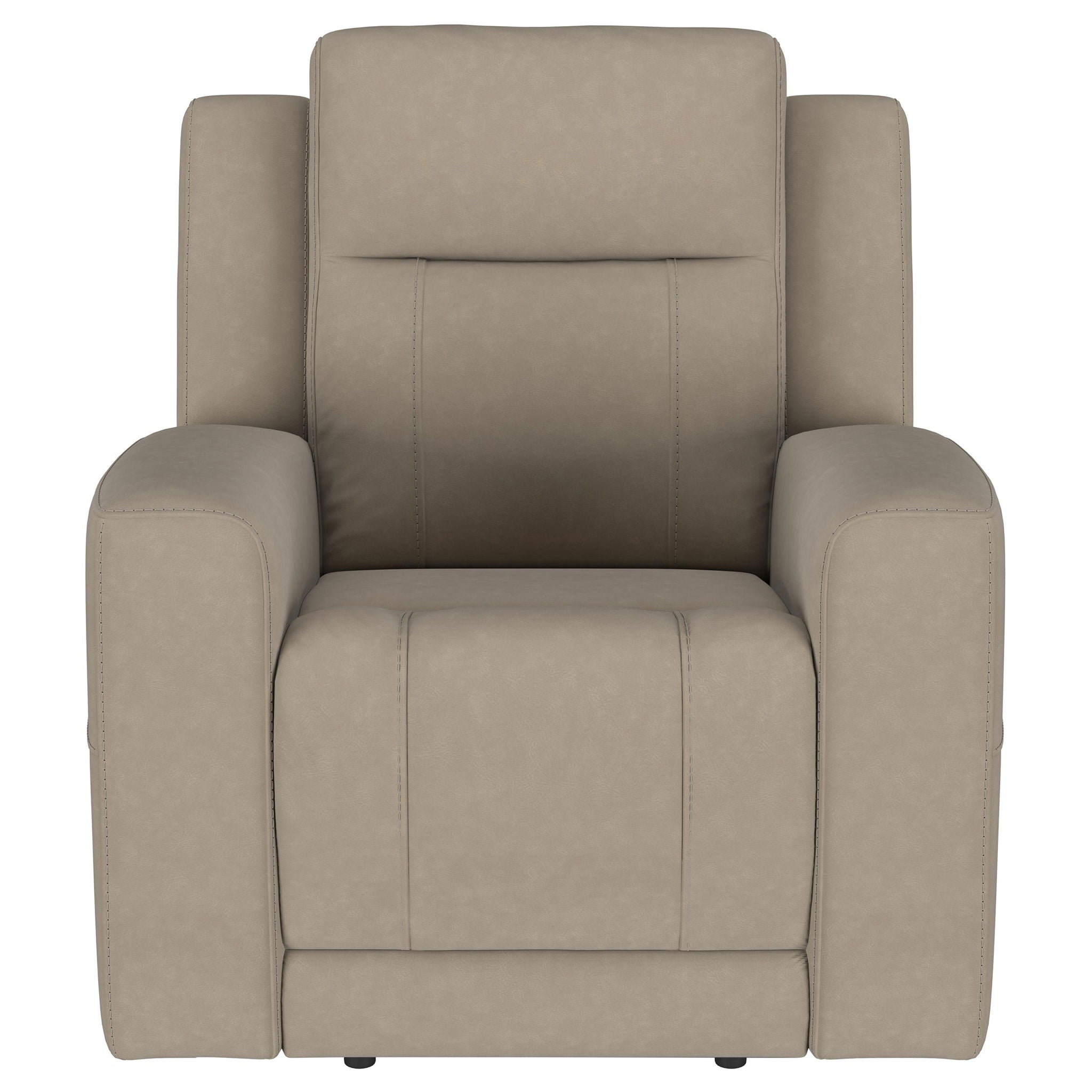 Slater - Upholstered Recliner Chair With Manual Recline - Taupe