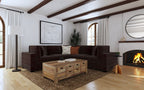 Lakeview 6-piece Upholstered Modular Sectional Chocolate