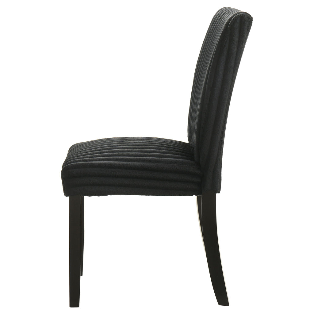 Dermott Upholstered Parson Dining Side Chair Black (Set of 2)