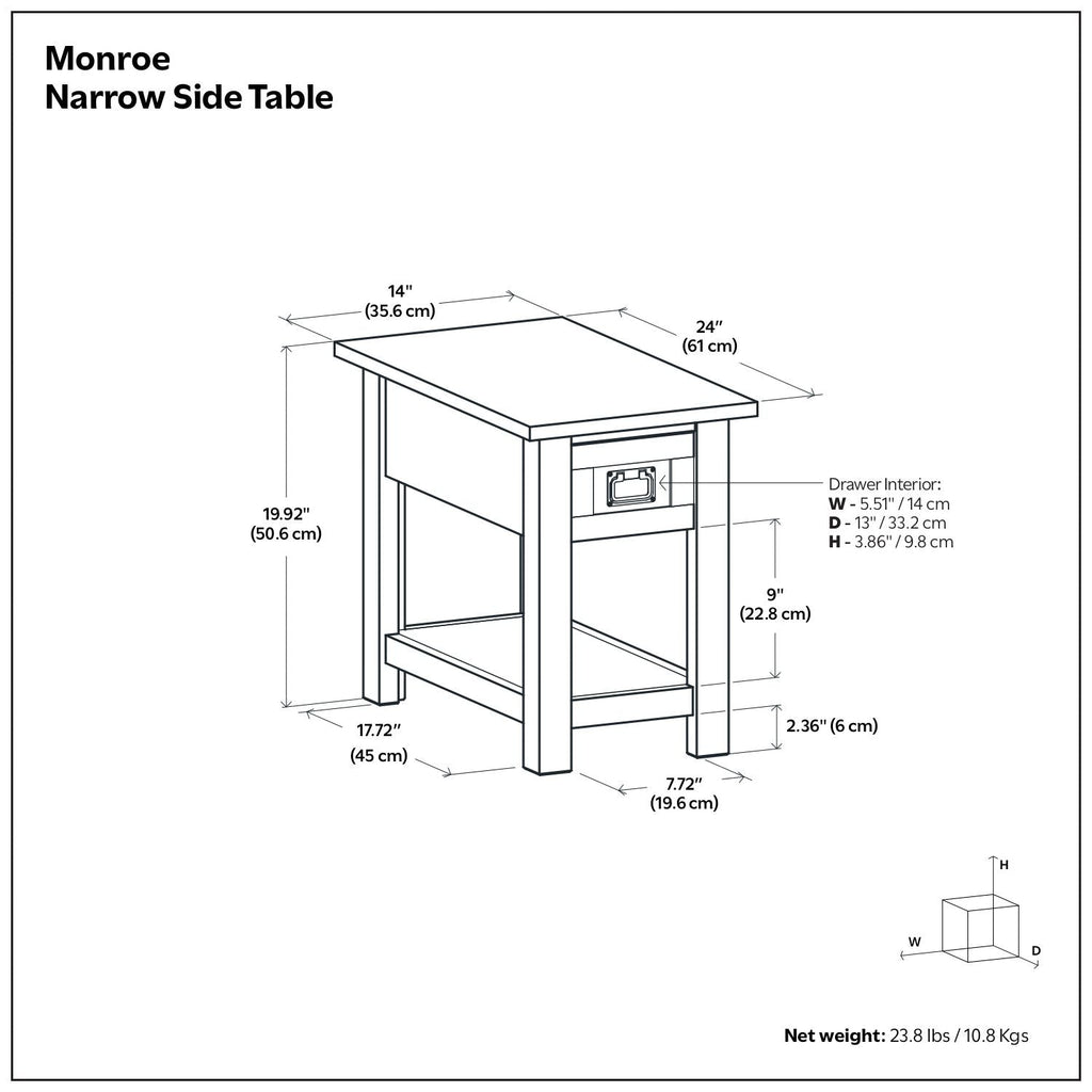 Monroe - Handcrafted Side Table