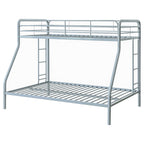Carson Metal Twin Over Full Bunk Bed Glossy Silver