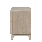 1 Piece Nightstand With Angled Feet, Dovetail Drawers, Bedroom Furniture - Oak